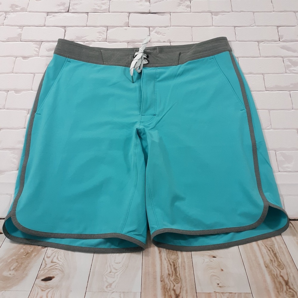 Eddie Bauer Shorts Swim Beach Outdoor Hybrid Mens Size 36 x 10 Turquoise